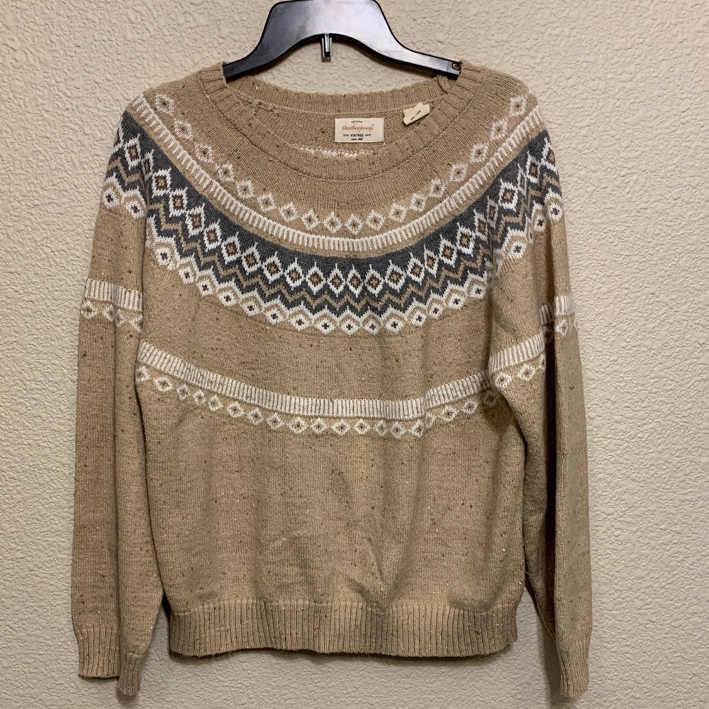 Weatherproof crewneck sweater sz XL Norwegian preppy office comfy fairisle